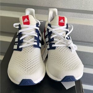 Adidas Kids White and Navy Sneakers